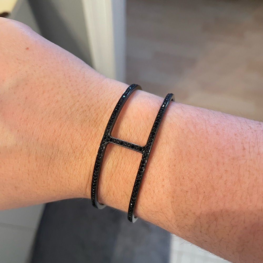 NWOT Black Michael Kors Pave Cuff Bracelet